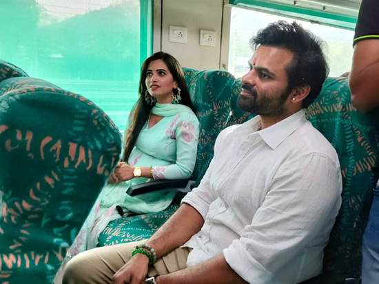 Sai Dharam Tej Snapped Travelling In The Train